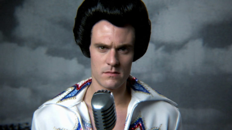 Porträt eines Elvis-Imitators