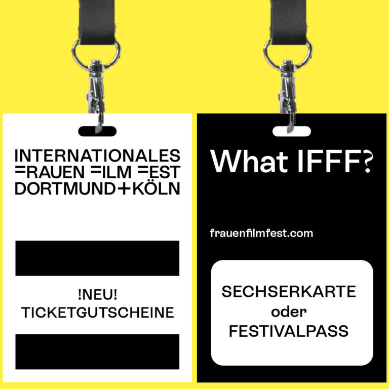 Bild von 2 Tickets vor gelbem Hintergrund mit der Aufschrift !NEU! Ticketgutscheine. Sechserkarte oder Festivalpass.